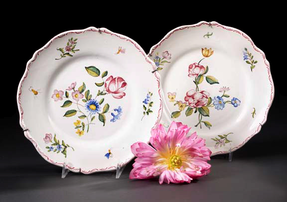 Pair of French Faience Dinner