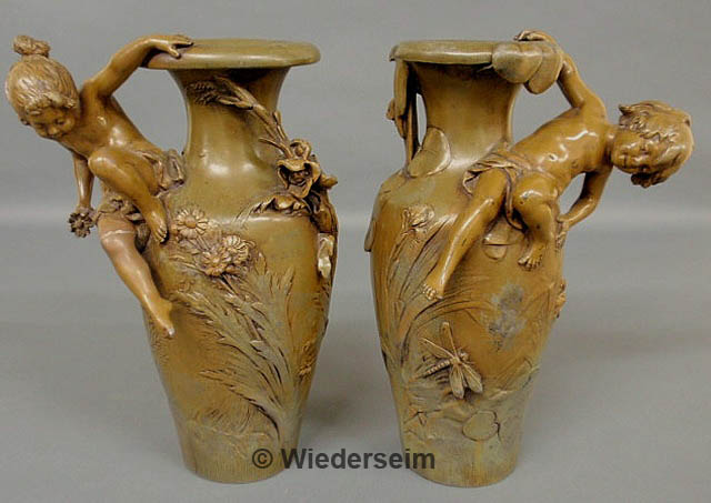 Pair of French faux bronze