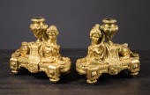 PAIR OF FRENCH FIGURAL CANDLES
