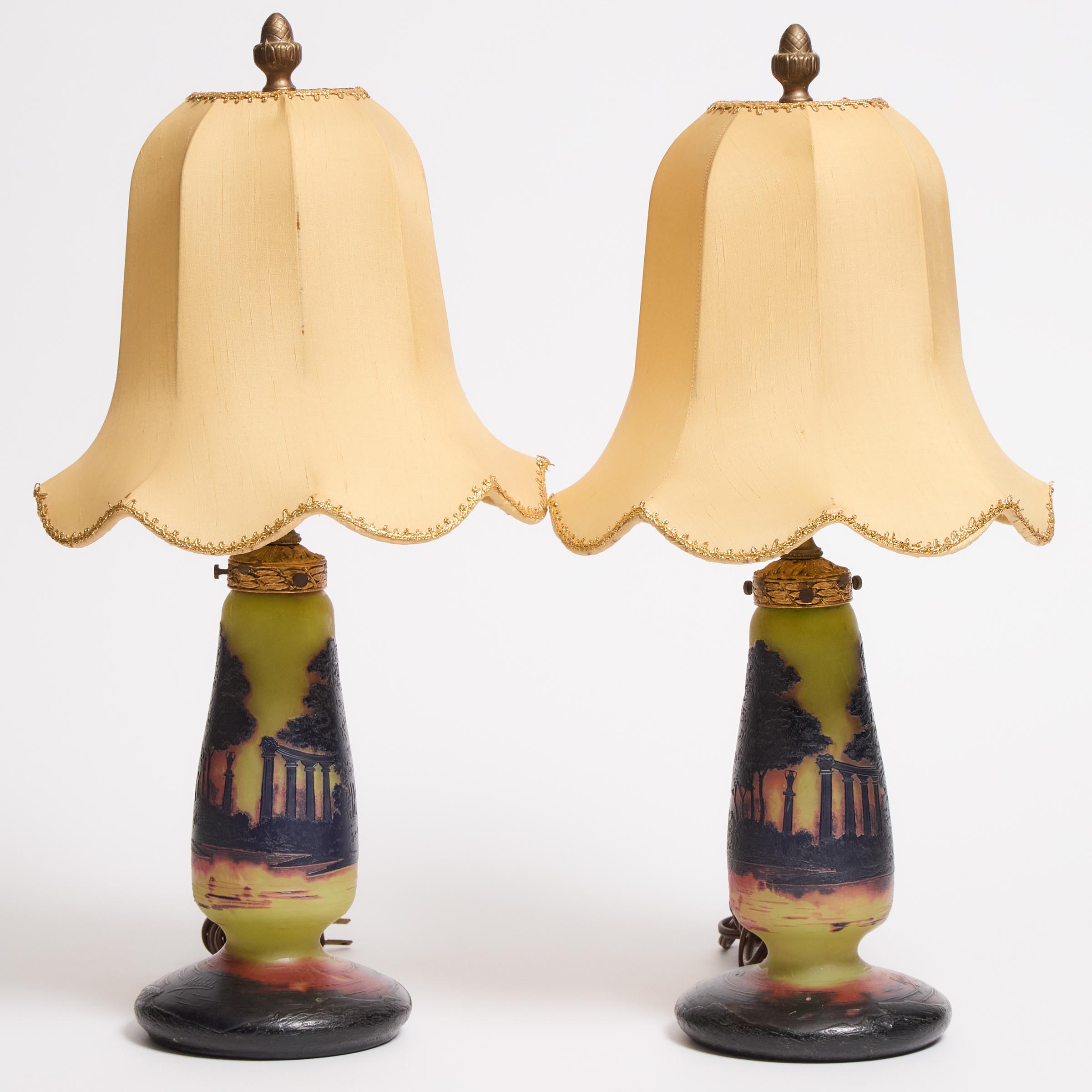 Pair of French Garden Landscape