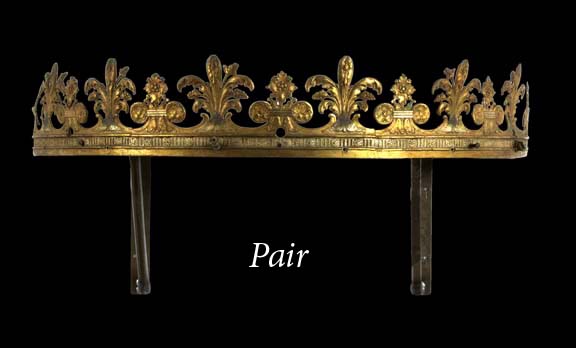 Pair of French Gilded Wrought-Steel