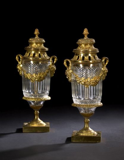 Pair of French Gilt-Brass-Mounted