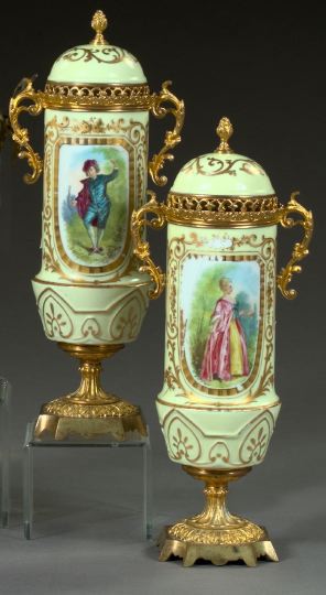 Pair of French Gilt-Brass-Mounted