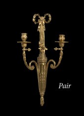 Pair of French Gilt-Brass Two-