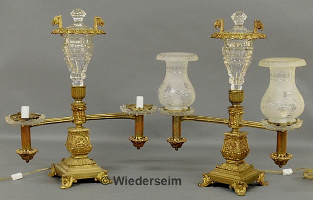Pair of French gilt bronze