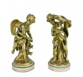 PAIR OF FRENCH GILT BRONZE FIG