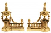 PAIR OF FRENCH GILT BRONZE CHE