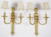 PAIR OF FRENCH GILT BRONZE SCO