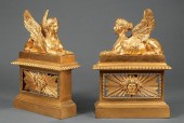 PAIR OF FRENCH GILT BRONZE SPH