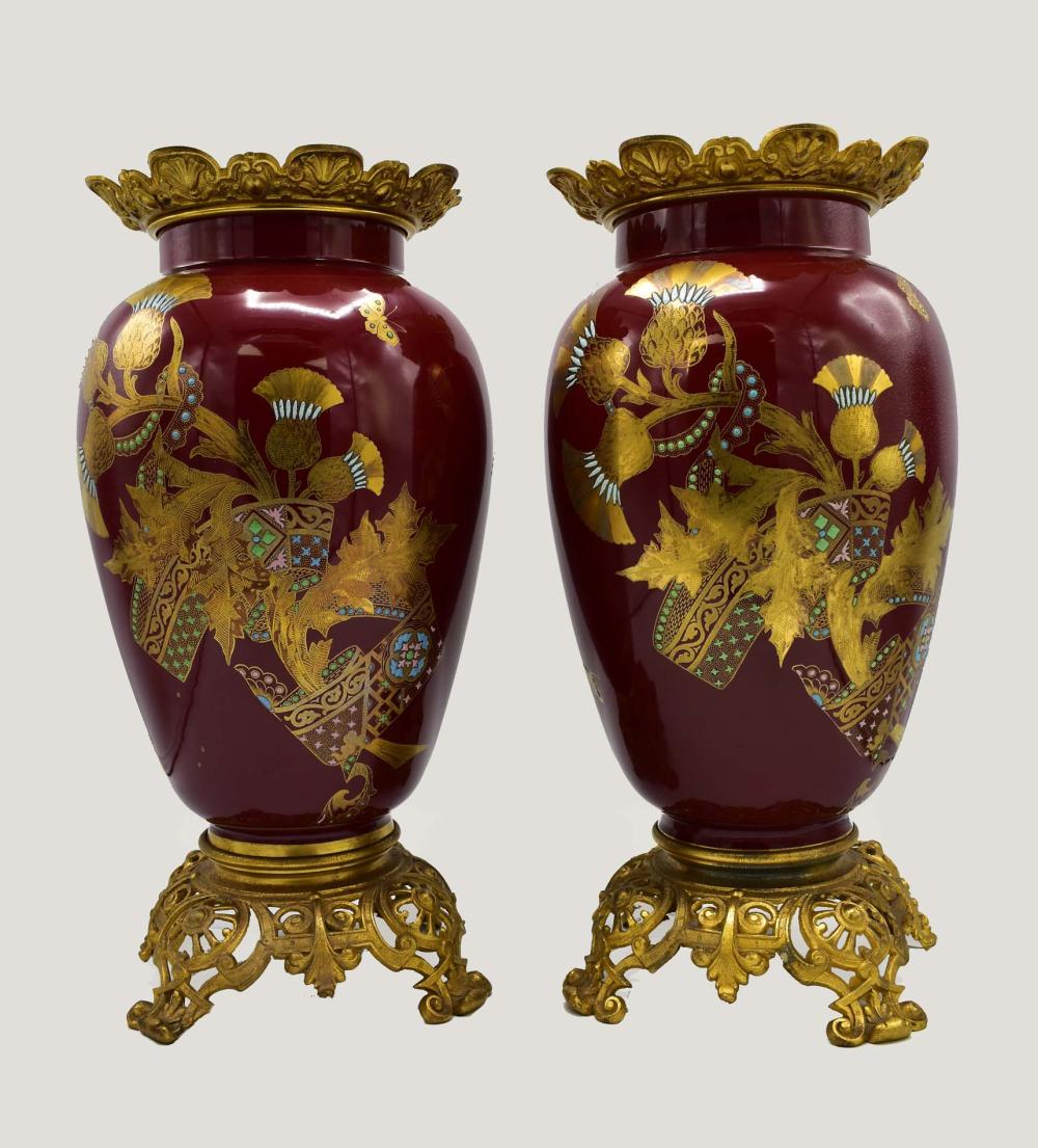 PAIR OF FRENCH GILT BRONZE