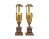 PAIR OF FRENCH GILT BRONZE AND