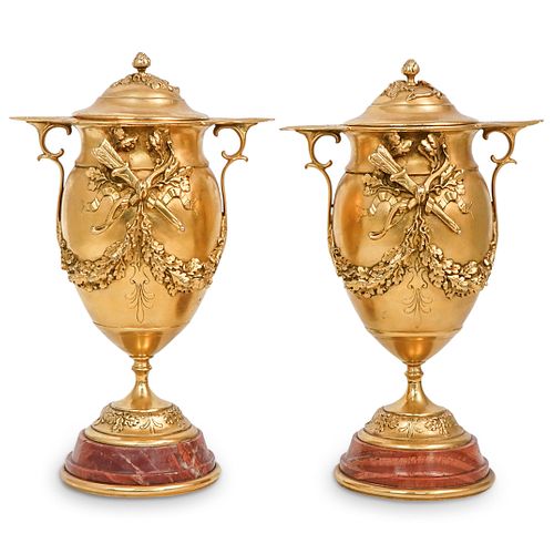 PAIR OF FRENCH GILT BRONZE