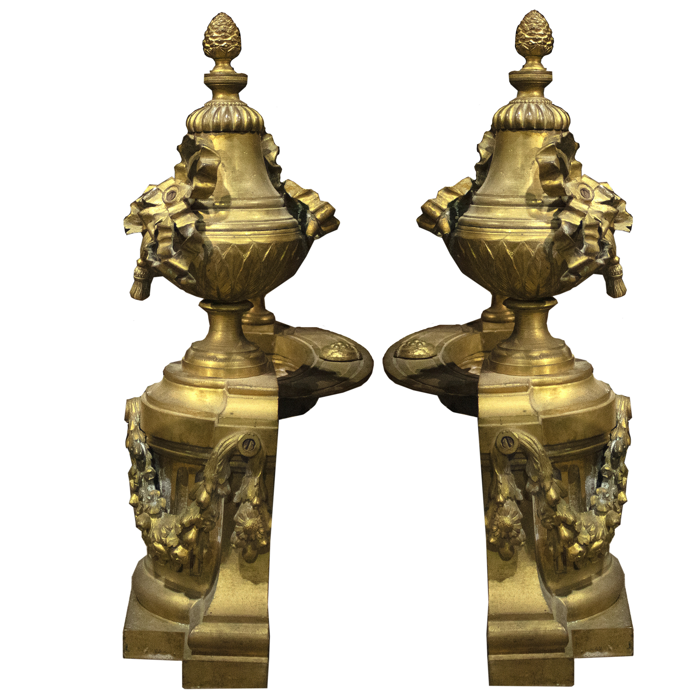 PAIR OF FRENCH GILT BRONZE