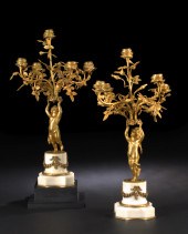Pair of French Gilt-Bronze and