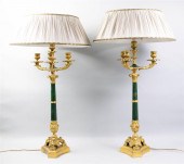 PAIR OF FRENCH GILT-BRONZE AND