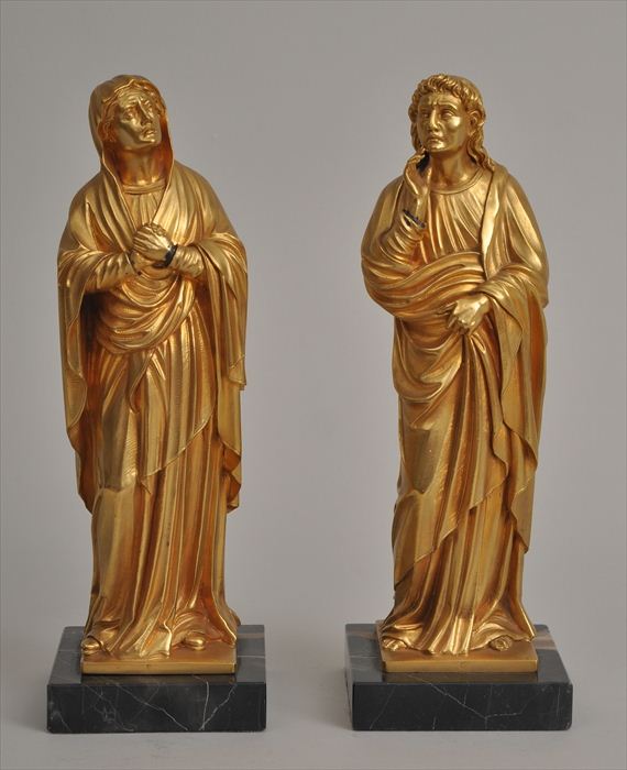 PAIR OF FRENCH GILT-BRONZE