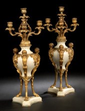 Pair of French Gilt-Bronze-Mou