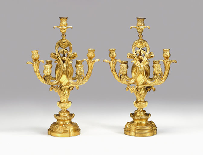 Pair of French gilt-bronze