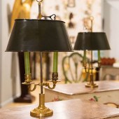 PAIR OF FRENCH GILT METAL AND