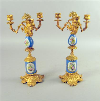Pair of French gilt metal and