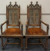 PAIR OF FRENCH GOTHIC STYLE OA