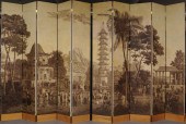 PAIR OF FRENCH GRISAILLE WALLP