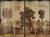 PAIR OF FRENCH GRISAILLE WALLP