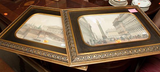 Pair of French hand-colored