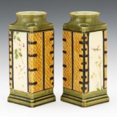 PAIR OF FRENCH JAPONESQUE GLAZ