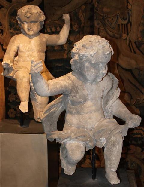 PAIR OF FRENCH LIMESTONE