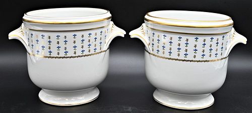 PAIR OF FRENCH LIMOGES PORCELAIN