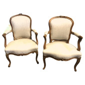 PAIR OF FRENCH LOUIS XV FAUTEU
