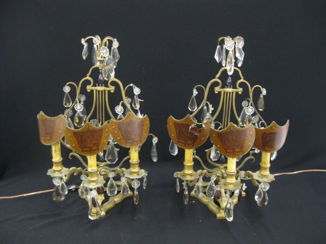 Pair of French Lustres or Lamps