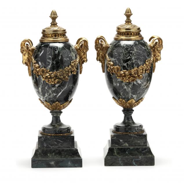 PAIR OF FRENCH MARBLE AND ORMOLU