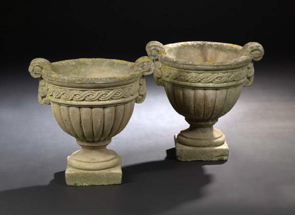 Pair of French Melon-Ribbed