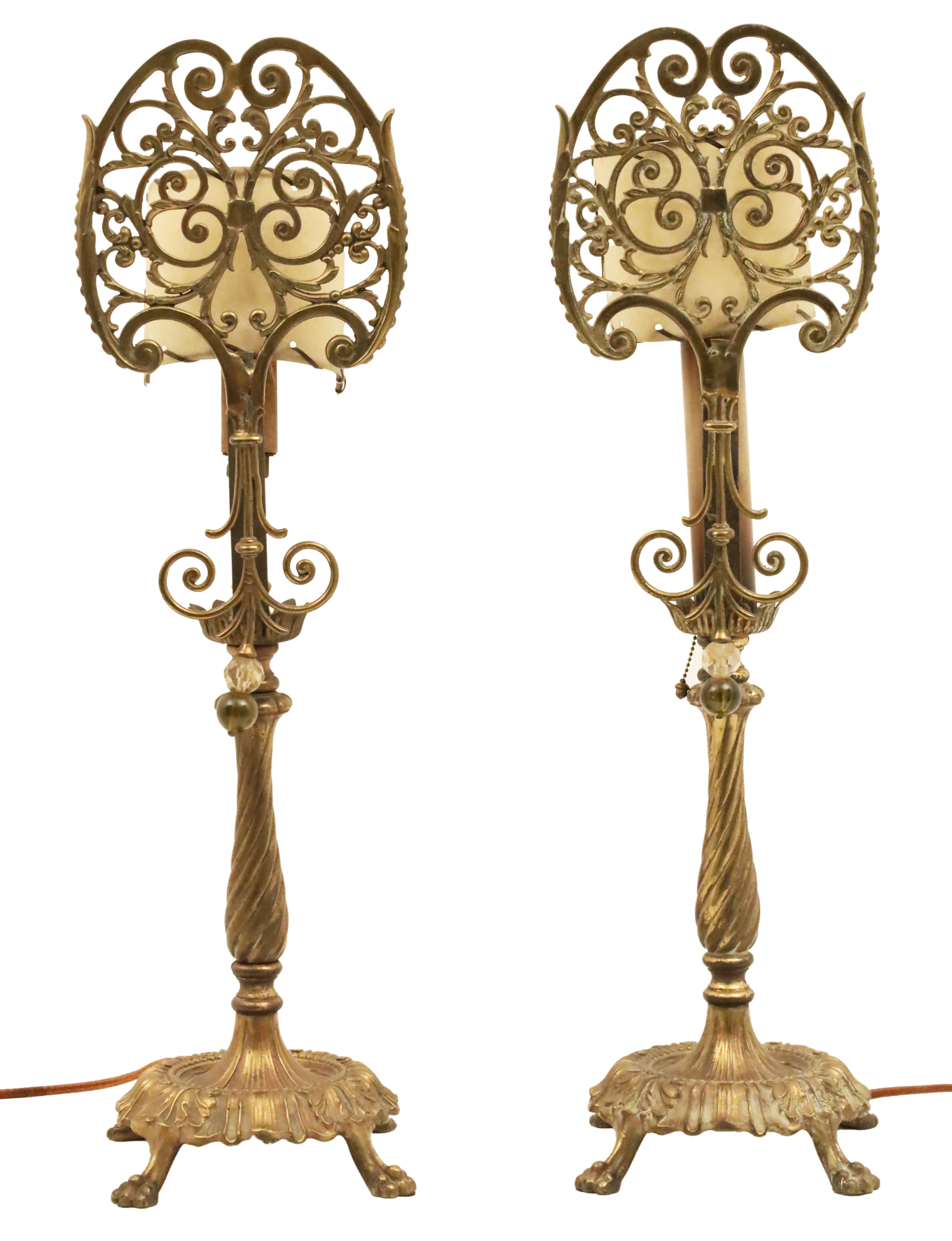 PAIR OF FRENCH METAL BOUDOIR