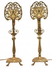PAIR OF FRENCH METAL BOUDOIR L