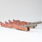 PAIR OF FRENCH METAL-MOUNTED P