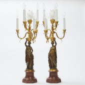 Pair of French Neo Grec Gilt a