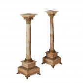 PAIR OF FRENCH ONYX AND GILT M
