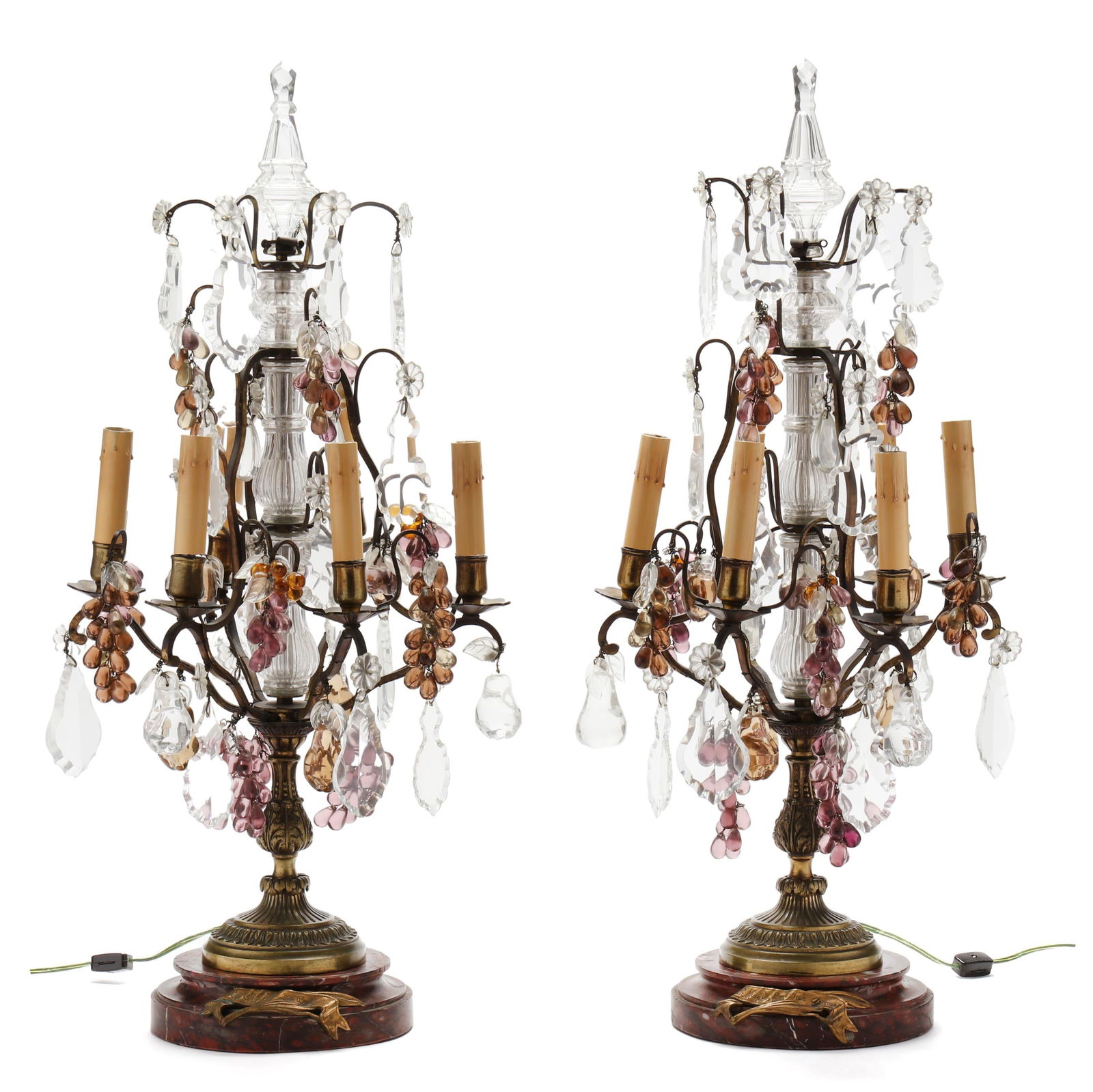 PAIR OF FRENCH ORMOLU GIRANDOLE