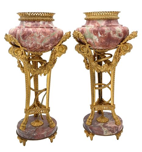 PAIR OF FRENCH ORMOLU MOUNTED