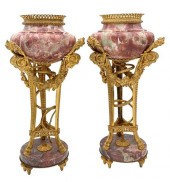 PAIR OF FRENCH ORMOLU MOUNTED