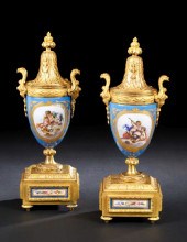 Pair of French Ormolu-Mounted