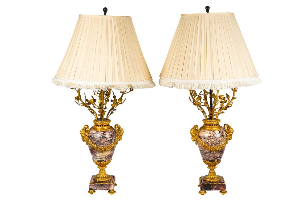 PAIR OF FRENCH ORMOLU-MOUNTED