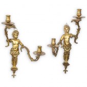 PAIR OF FRENCH ORMOLU TWIN-BRA