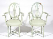 PAIR OF FRENCH OVAL BACK OPEN