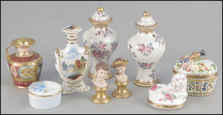 PAIR OF FRENCH PAINTED AND GILT