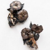 PAIR OF FRENCH PATINATED-BRONZ