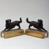 PAIR OF FRENCH PATINATED-BRONZ